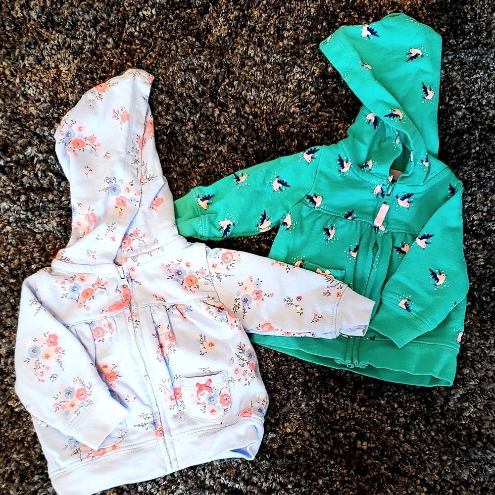 *Bundle* Carter's NB Girl's French Terry Hoodies
